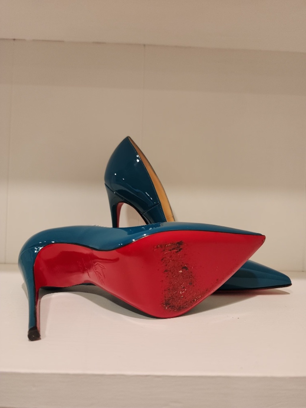 Christian Louboutin So Kate 120 Curacao Blue Patent Leather Pumps - Picture 7 of 10